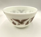 Vintage Pyrex Early American Mixing Bowl 401 - 1.5 Pint Nesting Brown on White
