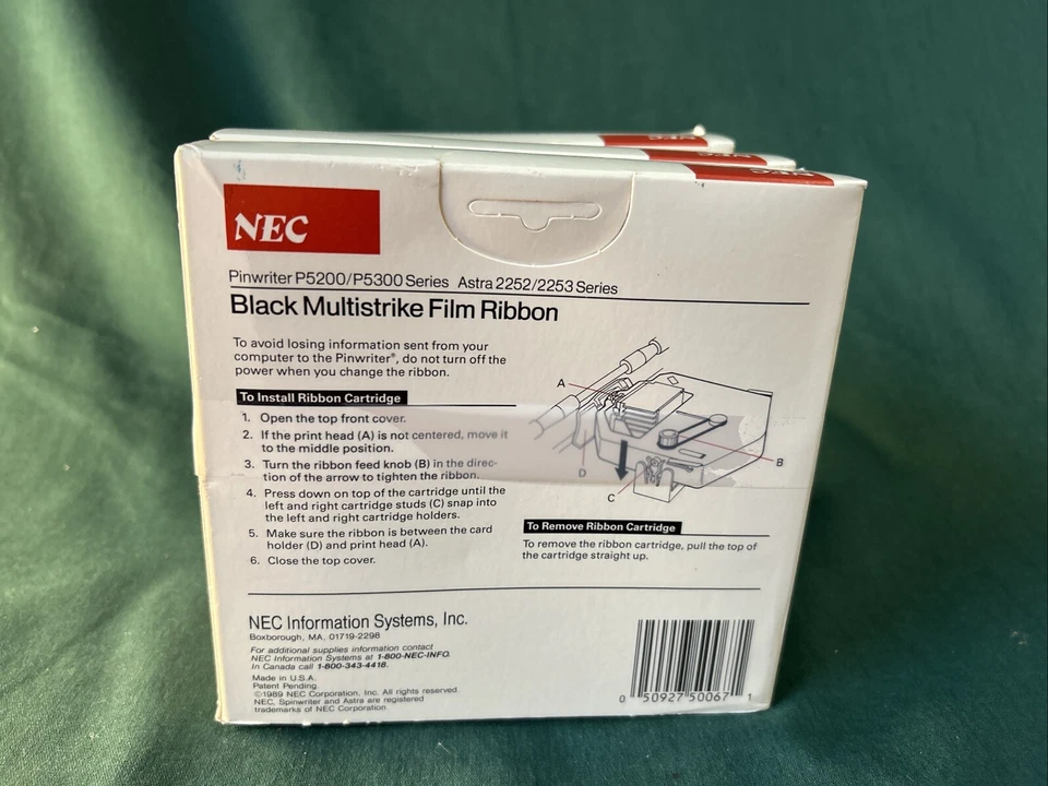NEC Pinwriter MultiStrike Black Film Ribbon 50-067 Astra 2252/2253 Series 3 Pack - Image 4 of 4