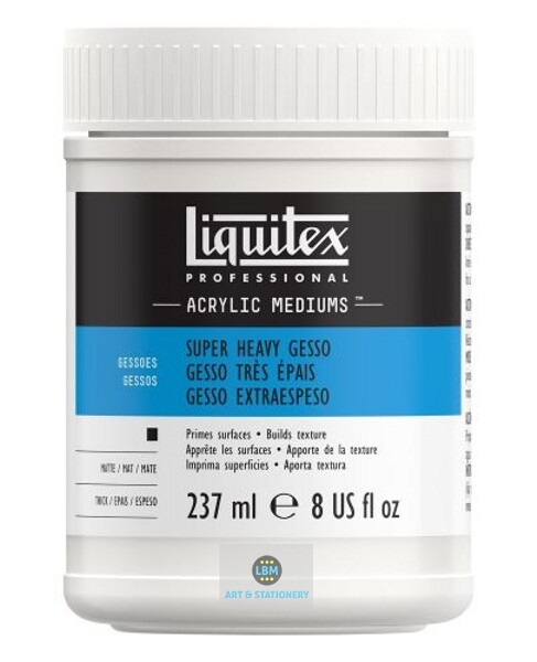 Liquitex Professional Acrylic Super Heavy White Gesso Surface Prep 237ml (7808)