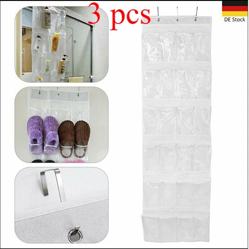 3 X Tasche Hängeorganizer Hängeaufbewahrung Hängeregal Tür Schuhregal Organizer