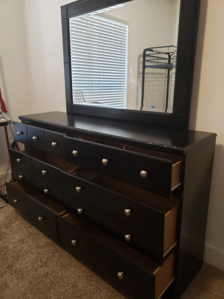 Sig. Des. by Ashley Shay Dresser & Mirror - 63″W x 15.75″D x 72.5″H Almost Black - Image 2 of 4