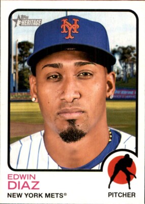 2022 Topps Heritage #80 Edwin Diaz NEW YORK METS Closer