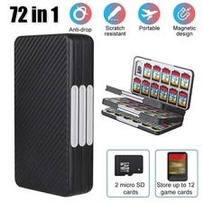 Game Card Case 72 Slot Storage Holder For Nintendo Switch Travel Carry Cover Box