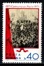 Romania 1971, Mi#2918, Sc#2233, Paris Commune centenary, MNH!