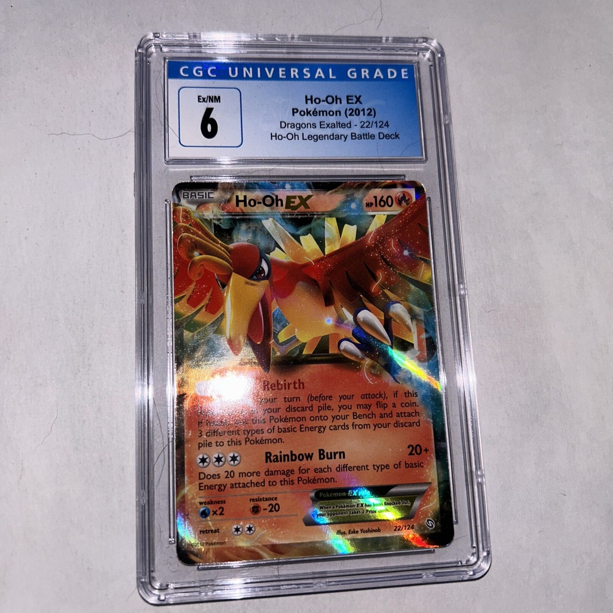 2012 Pokemon Ho-Oh EX Black & White Dragons Exalted 22/124
