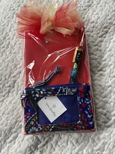 🎁NWT Kate Spade Paint The Town Red Notebook & Vera Bradley Pen & Card Wallet