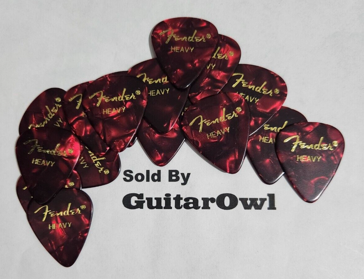 FENDER HEAVY GUITAR PICKS 351 RED MOTO 18 picks MADE IN THE USA eBay