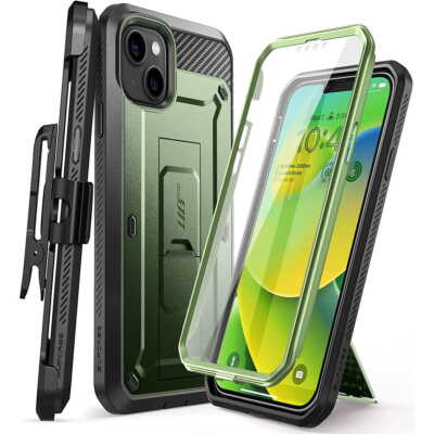Handyhülle für iPhone 14 / 13 Supcase Case Cover Futeral Tasche Schutzhülle Grün