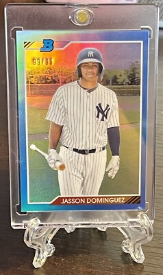 2020 Bowman Heritage Jasson Dominguez Blue Refractor 99/99 Final Print! Yankees