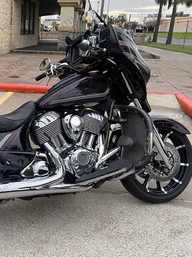 Black Lower Leg Warmer Wind Deflector Bags For Indian Chief Chieftain Roadmaster - Picture 2 of 17
