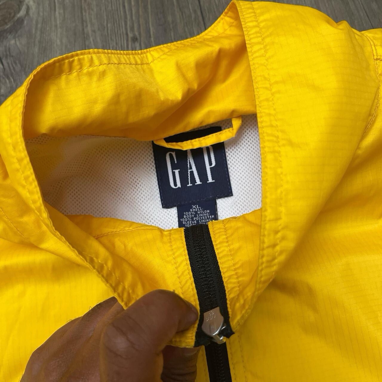 Y2K Gap Full Zip Lightweight Yellow Jacket Size XL - image 4
