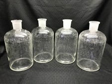 (4) PYREX Glass 2000mL Heavy Wall Apothecary Reagent Storage Bottle No #34 StprB