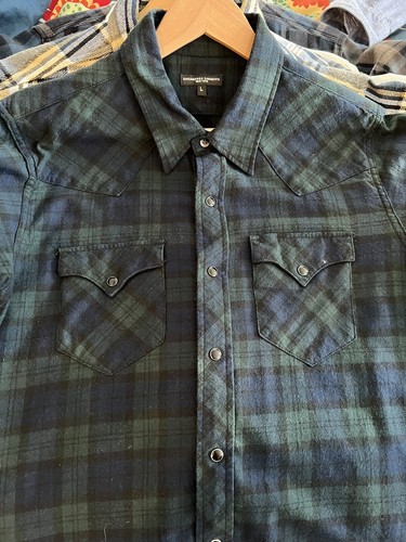 engineered garments black watch western 