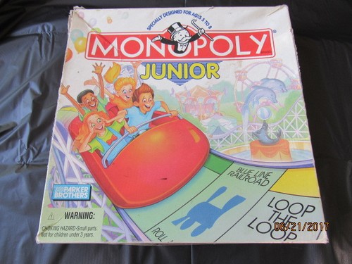 Vintage 1996 Monopoly JR Edition Board Game 100% Complete All Parts COUNTED - Picture 2 of 5