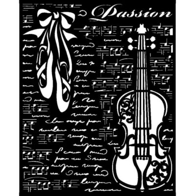Schablone-Mixed Media-STAMPERIA-20cm x 25cm-Passion Violin-KSTD069