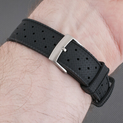 FKM Rubber Tropical Quick Release Watch Strap Band Dive Silicone Replacement SKX