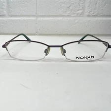 NOMAD MOREL Eyeglasses Frames 671M Purple Teal 80s 52-17-135  Half Rim H2787
