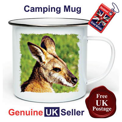 Känguru Campingbecher, Wanderbecher, Kängurutasse, Outdoorbecher, Blechbecher,