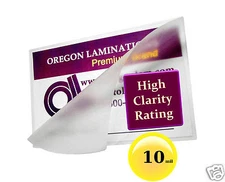 Hot Laminating Pouches 2-3/8 x 3-5/8 Driver's License [500/pack] 10 Mil Clear