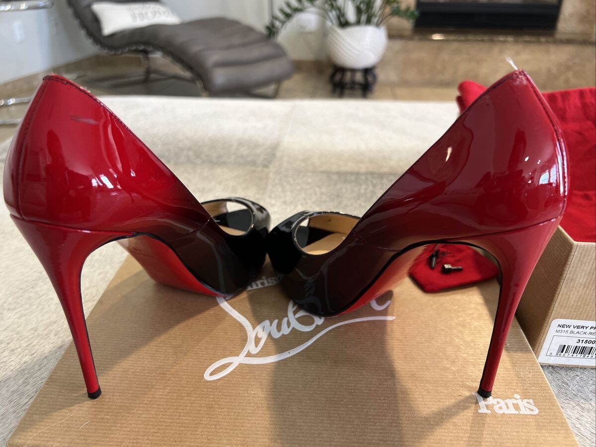 Christian Louboutin Very Prive Red Black 120 Size 36 Pumps Christian Louboutin Very Prive Red Black 120 Size 36 Pumps