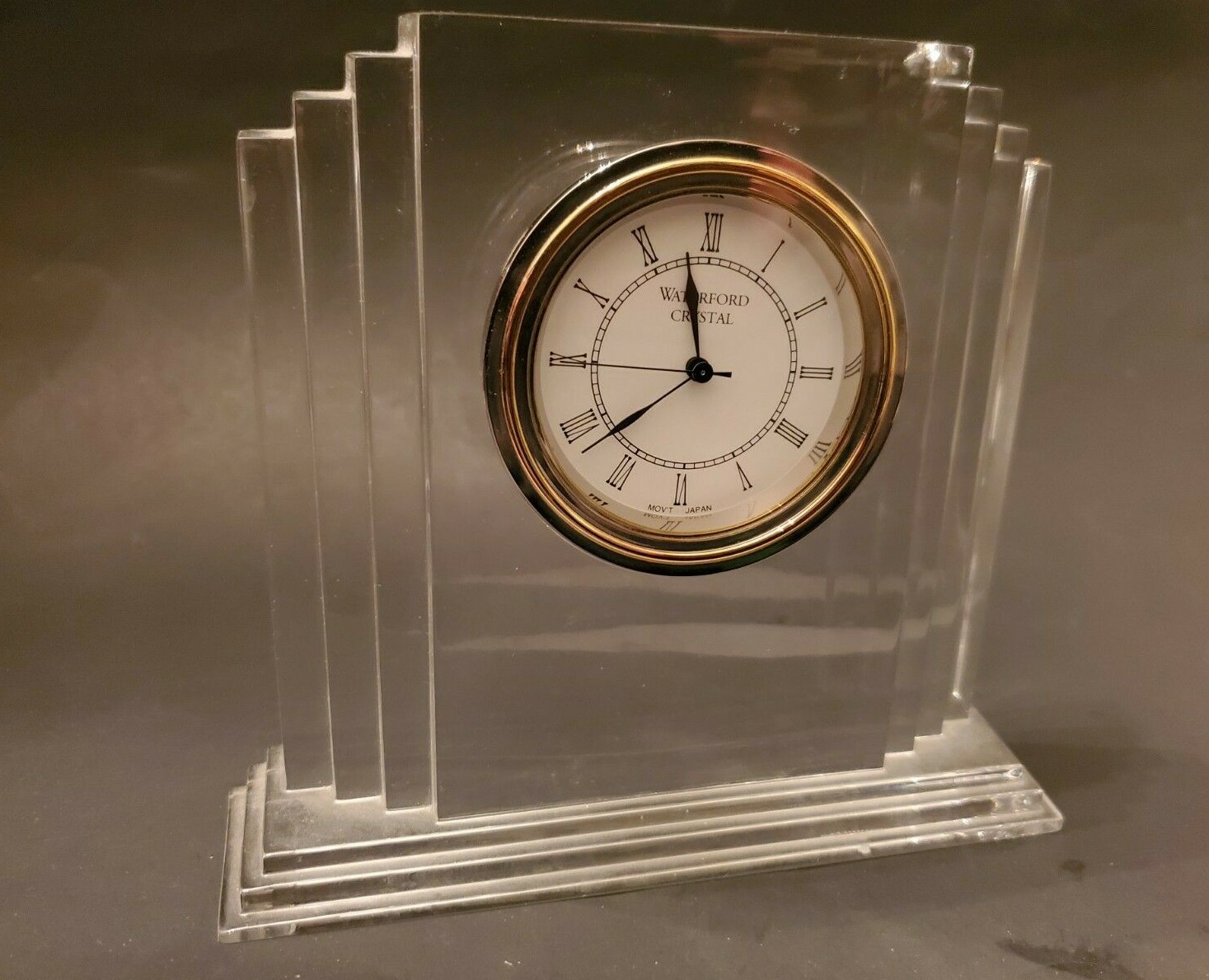 Waterford Crystal Metropolitan Clock Desk Mantel Shelf Clocks VTG