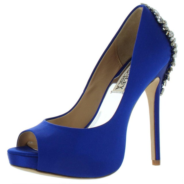 badgley mischka pepper peep toe pump