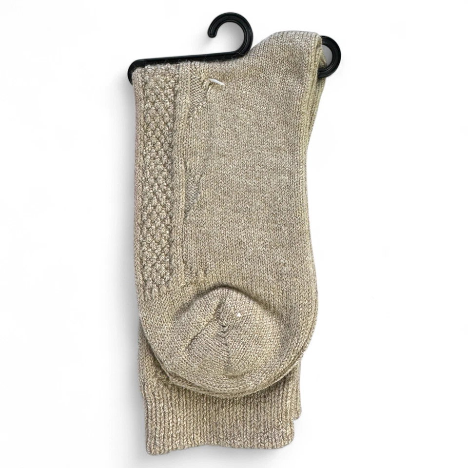 Calcetines de bota con cable HUE para mujer talla única avena brezo calcetines al tobillo Foto 4 de 4