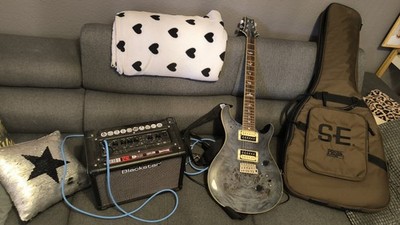 PRS SE Custom 24 E-Gitarre Popular Whale Blue Limited Edition/Blackstar v4+Zub.