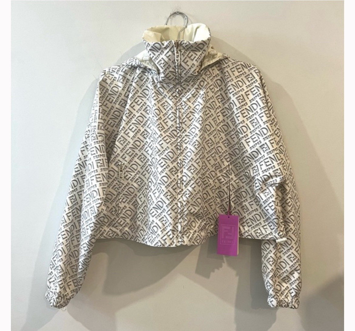 Fendi x Skims CROPPED WINDBREAKER Color CONNECTICUT size L