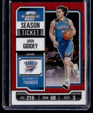 JOSH GIDDEY 2023-24 PANINI CONTENDERS OPTIC RED PRIZM OKLAHOMA CITY THUNDER #73