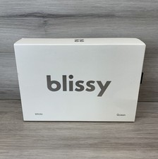 Blissy Silk One Pillowcase Queen White 22 Momme 100 Pure Mulberry Silk - New