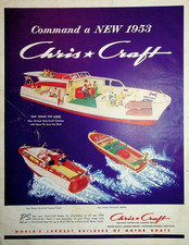 Original 1953 Boats & Ships Ad: Chris-Craft's- 50 ft Catalina #Collectives