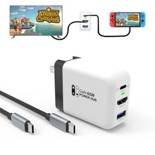 65W Portable Dock Charger for Nintendo Switch, Compatible with Switch OLED/St...