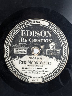 Ernest L Stevens Trio - 78 RPM Edison Re-Creation - Red Moon Waltz - R6A