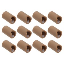 12 Pcs Silicone Cabinet Handle Corner Guards, Round Handle Protector, Brown