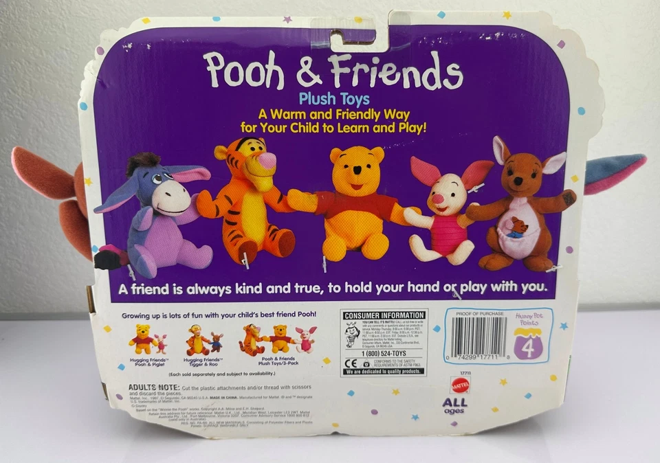 1997 Rare, Vintage Collectible Pooh & Friends Plush 6" Stuffed Animals NEW - Image 2 of 4