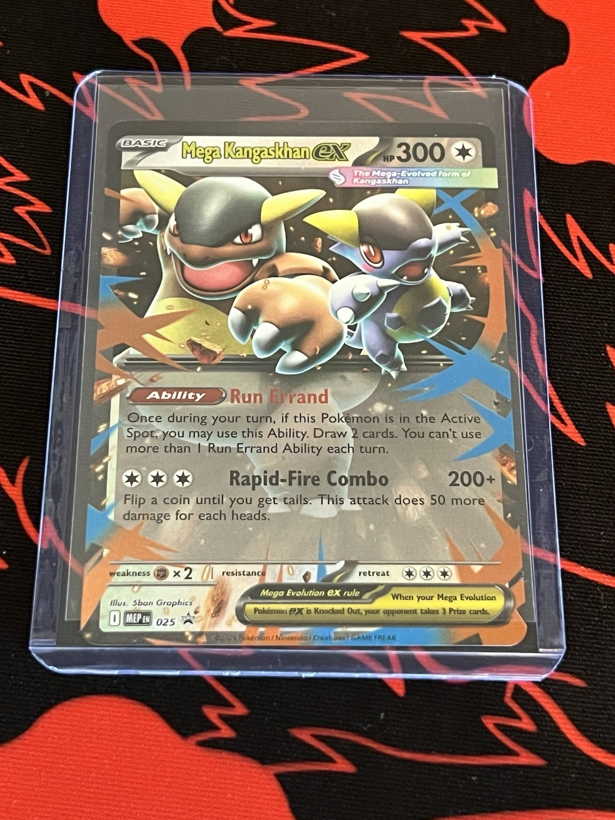 Pokémon TCG Mega Kangaskhan ex 25 ME01: Mega Evolution Black Star Promo Card