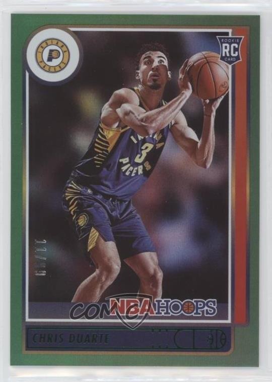 2021-22 Panini NBA Hoops Rookies Green 11/99 Chris Duarte #236 7m3