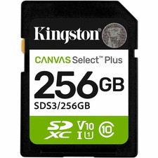 Kingston Canvas Select Plus 256 GB Class 10/UHS-I U1 V10 SDXC 1 SDS3256GB