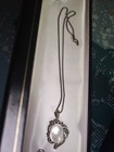 Vintage Sterling Silver/Marcasite/Large Mother Of Pearl Necklace, Amazing! — photo 1