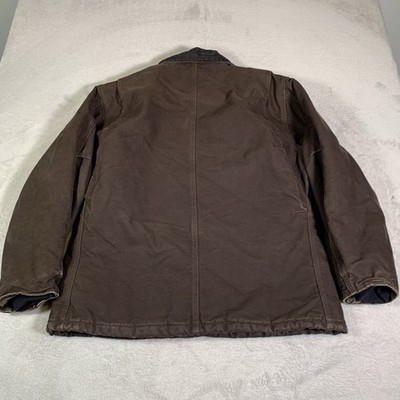 Carhartt C26 DKB Dark Brown Men's Large Arctic Quilt Lined Coat