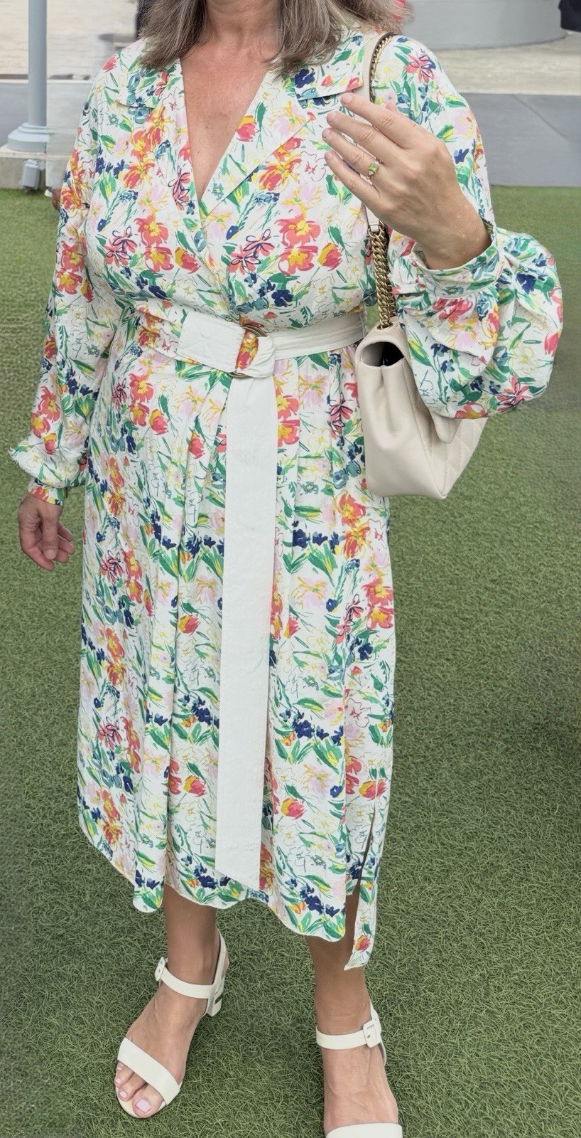 TED BAKER Diana Integral Wrap Dress w/ belt detail Multicolor Sz 5