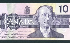 $10 1989 Bank of Canada - Ottawa ** DAILY CURRENCY AUCTIONS