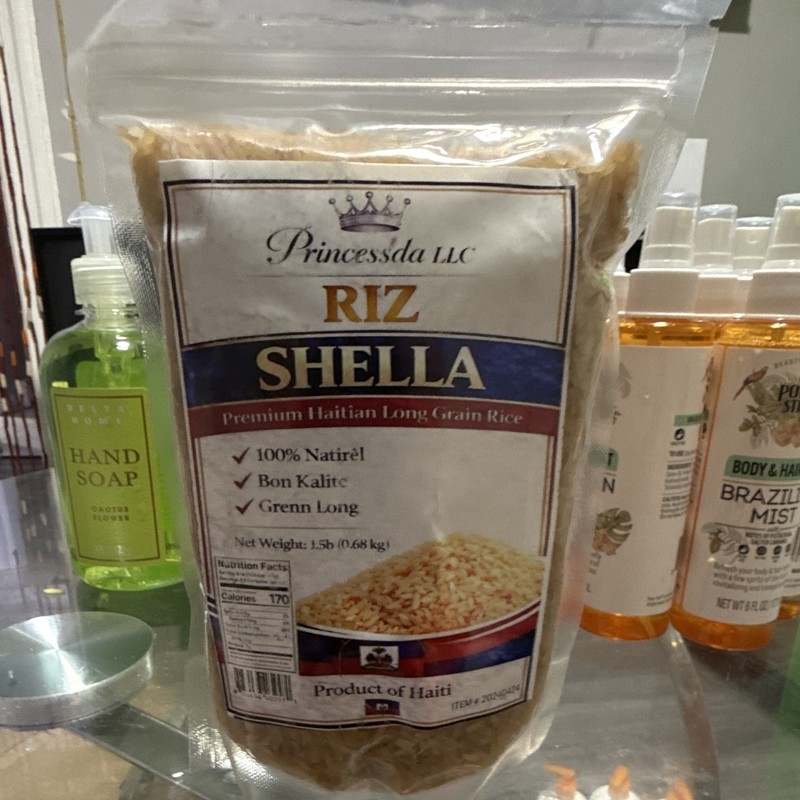 Princessda LLC Riz Shella Premium Haitian Long Grain Rice 1.5 lb (16 oz) 170 Cal