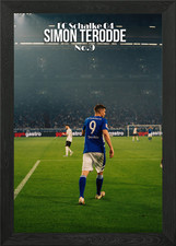 Simon Terodde - FC Schalke 04 Gerahmtes Wandbild Poster Leinwanddruck Bild