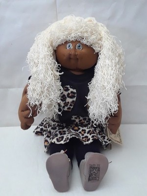 Cabbage Patch Soft Sculpture 1988 TIGER EYE African American Debbie White Hair