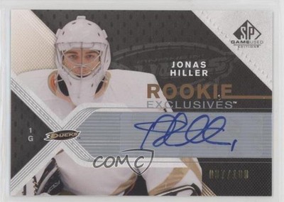 2007-08 SP Game Used Edition Rookie Exclusives 37/100 Jonas Hiller Auto RC 0o5t