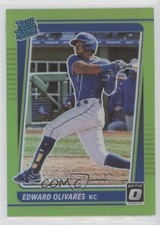2021 Panini Donruss Optic Rated Rookie Lime Green Prizm Edward Olivares #97 0f28