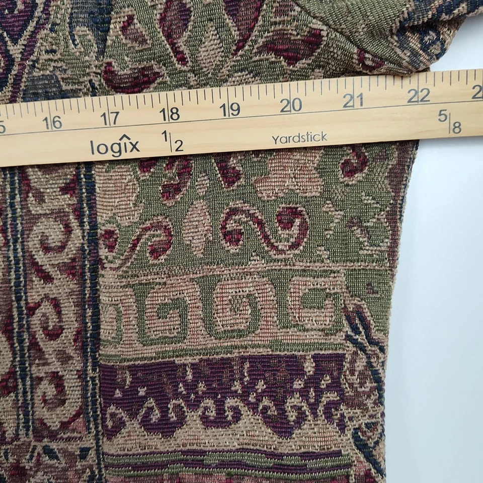 Chaqueta para mujer Christopher & Banks XL marrón/rojo tapiz cremallera completa cuello Foto 4 de 4