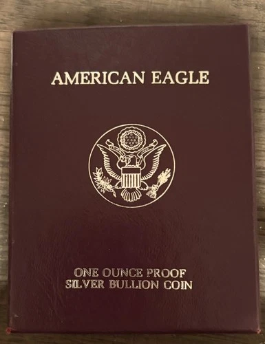 1987 Silver Eagle Proof Deep Cameo With Box And COA